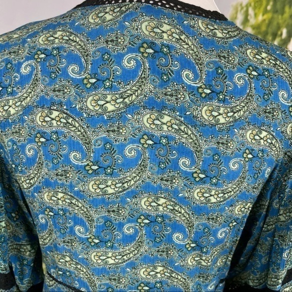 FREE PEOPLE Blue Scarf-Print Luna Tunic XS - Picture 16 of 17